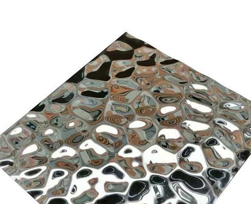 Water Ripple Embossed Stainless Steel Sheet STS 430 STS 201 PVD Color Coating